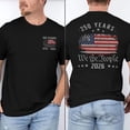 thumbnail image 4 of Havenx Mens American Patriotic T Shirts Short Sleeve Crewneck Shirt American Flag Design T-Shirt Cross Patriotic 250 Years Of Freedom Tee,Dark Gray 3XL, 4 of 4