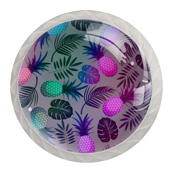 4 Pcs Pineapple Knobs for Kitchen Cabinet Cupboard Dresser Bookcase Drawer Pulls Handles Round Home Decor