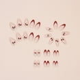 thumbnail image 4 of Fofosbeauty Press on Nails Tips, 24pcs Artificail Nails Tips Design, Almond French Red Pearl Cherry, 4 of 7