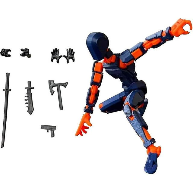 Figurine d'Action T13, Titan 13 avec 4 Types d'Armes et 3 Types de Mains, Figurine d'Action Imprimée en 3D-Week
