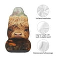 thumbnail image 4 of Wukai Cute Floral Cow Full Set Car Seat Covers with Soft Padding Universal Auto Front Seats Protector and Cushion Mat, 4 of 5