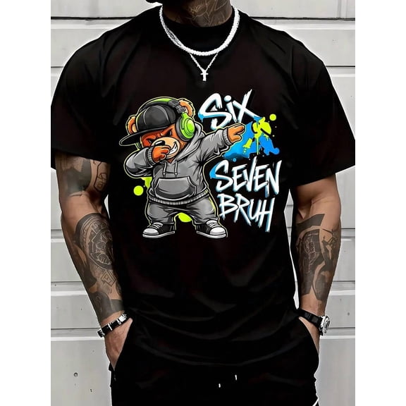 Interesting T-Shirts, Men's Summer Clothing, Black And White T-Shirts For All Four Seasons