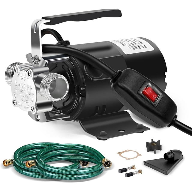 Bomba de transferencia de agua FIDISP 115V 1/10HP eléctrica con mangueras