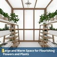 thumbnail image 5 of Gaderth 4x6FT Wooden Greenhouses with Roof Vent, Wooden Walk-in Green House with Cedar Frame, Greenhouse Kit with 6MM Thick Polycarbonate Panel, 5 of 7