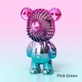 thumbnail image 1 of 1pc Colored Bear Shaped Fan, Mini Fan, Portable USB Rechargeable Small Pocket Fan, Battery Operated Fan, Small Personal Fan USB Rechargeable, 3 Speed Adjustable Fan, 5.51*3.74*2.56in, 1 of 5