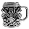 thumbnail image 6 of Qenwkxz Engine Coffee Mug Creative Car V6/V8 Engine Coffee Cup with Handle Novelty Stainless Steel Beverage Mug for Car Lovers Enthusiasts Black, 6 of 11