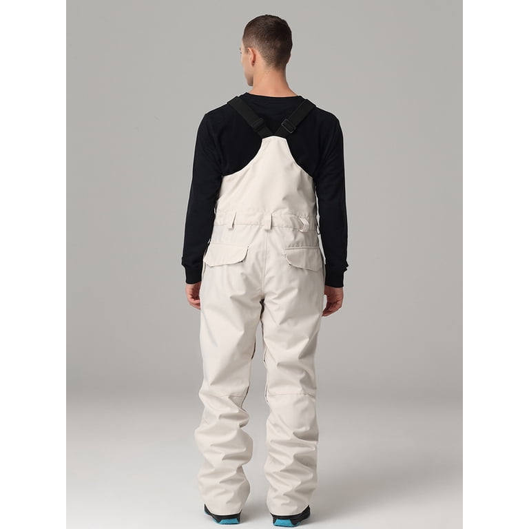 Hotian Men Insulated Ski Snow Bib Pants Outdoor Snowboarding