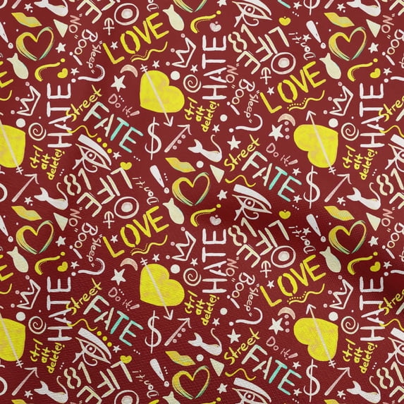 oneOone Cotton Cambric Maroon Fabric Abstracts Sewing Fabric By The Yard Printed Diy Clothing Sewing Supplies 56 Inch Wide