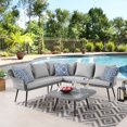 thumbnail image 1 of Modway Endeavor Wicker Rattan Outdoor Patio Wicker Rattan Seating Set in Gray Gray, 1 of 10