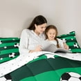 thumbnail image 5 of Castle Fairy Sport Soccer Twin Comforter Sets,Stripes Stars Bedding Set,Sport Bedding Set, 5 of 8