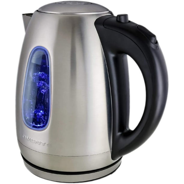 Ovente Portable Electric Hot Water Kettle 1.7 Liter Stainless Steel