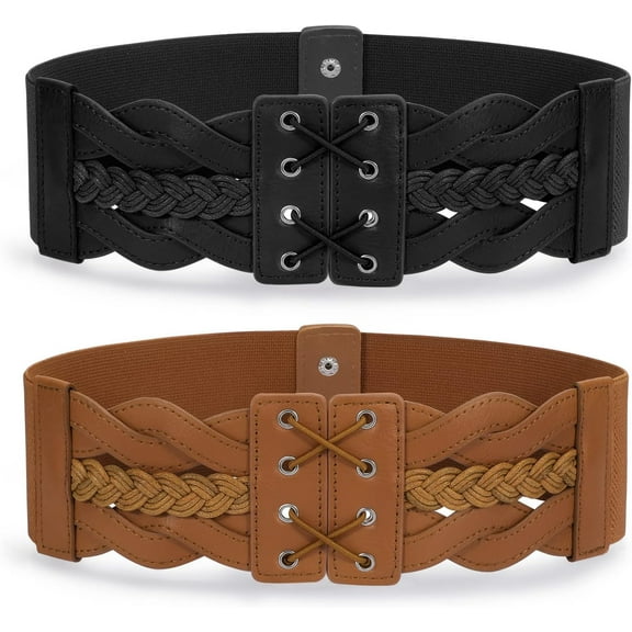 Women Elastic Wide Dress Belt 50S Stretchy Vintage Waist Cinch Belt