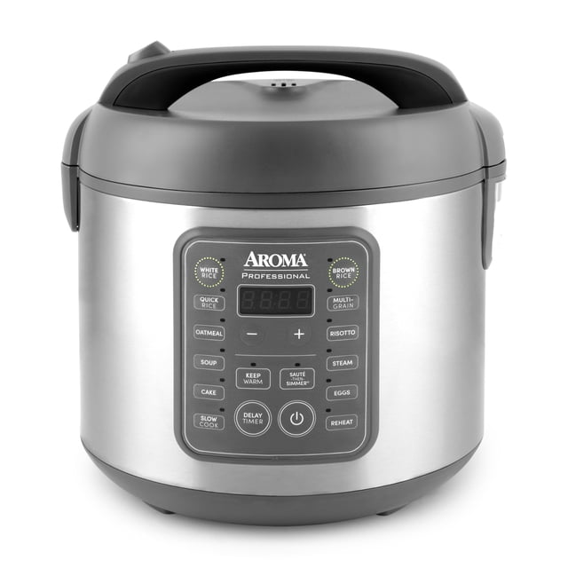AROMA Professional Digital Rice Cooker, 10-Cup (Uncooked) / 20-Cup (Cooked), Multicooker, Slow Cooker, Steamer, Oatmeal Cooker, Egg Cooker, STS, 5 Qt