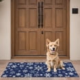 thumbnail image 4 of Dark Blue Christmas Snowflake Pattern Door Rugs,Washable Non Slip Door Mats Indoor,Decorative Door Mats,Entry Mat Indoor for Entrance,Bedroom,Kitchen,Bathroom,16"x47", 4 of 6