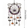 thumbnail image 6 of Halloween Purple Spider Acrylic Crystal Suncatchers for Windows, Wind Chime Hanging Ornament Light Catching Holiday Decor for Balcony Window Porch Garden Indoor Outdoor Halloween Party Home Wall, 6 of 6
