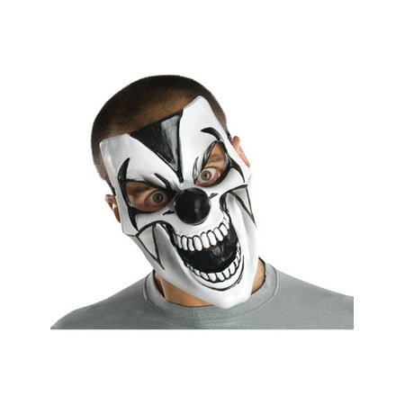 Adult Black And White Carnival Comedy Macabre Costume Day of the Dead Mask
