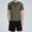 🔥 Army Green, variant on Dianli Men’s Ice Feel Summer Sports Set, Short Sleeve Breathable Quick-Dry Two-Piece Running Workout Outfit, Casual Comfortable Activewear for Fitness, Training, or Gym Pink M
