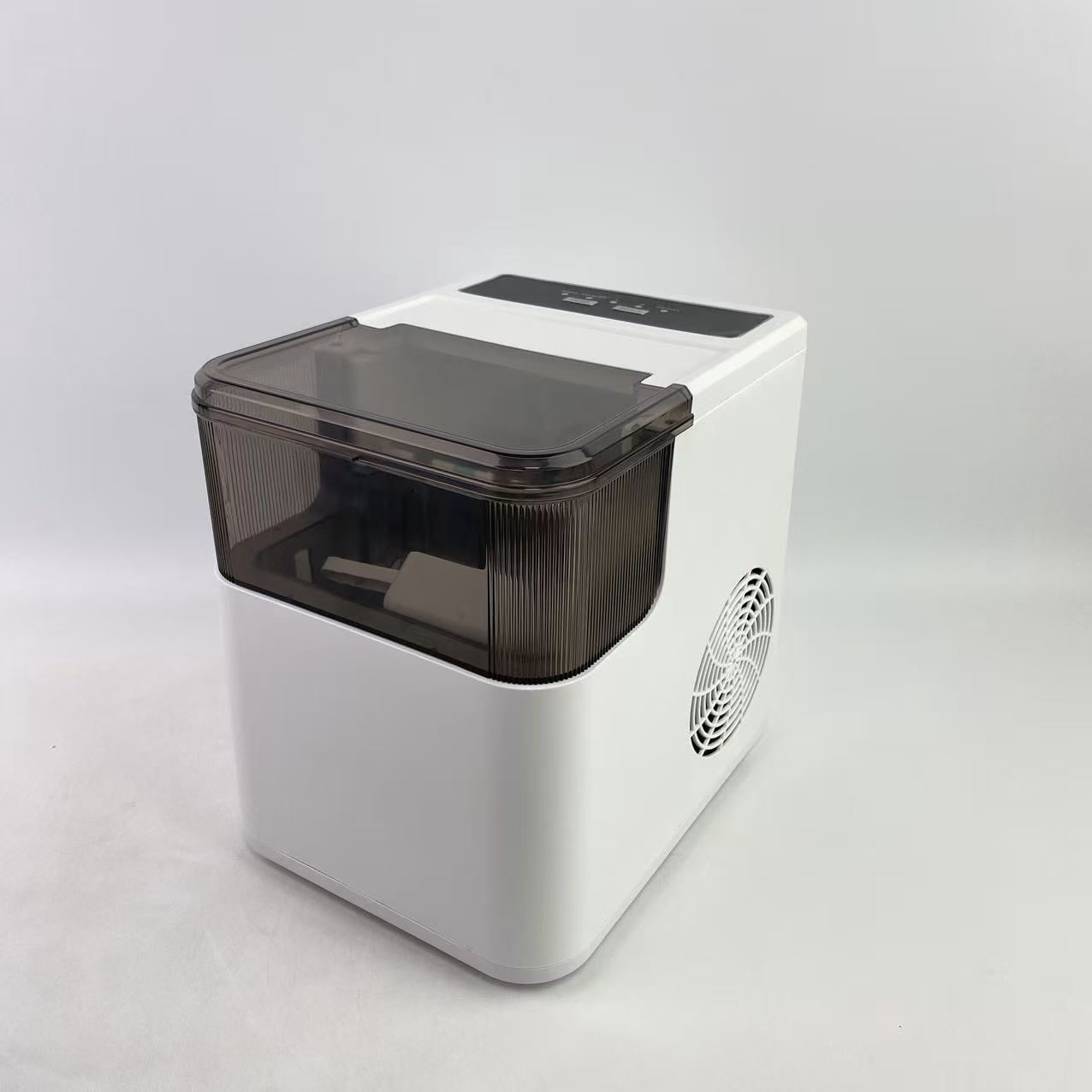 YABUYALI Ice cube making machines,Countertop Ice Maker Machine with Handle, 26lbs Per Day, 9 Ice Cubes Ready in 6 Mins, for Home/Kitchen/Camping/RV (White)