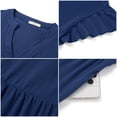 thumbnail image 6 of UVN Summer Dresses for Women Ruffle Sleeve V Neck Midi Dress Casual Beach Sundress with Pockets, 6 of 9