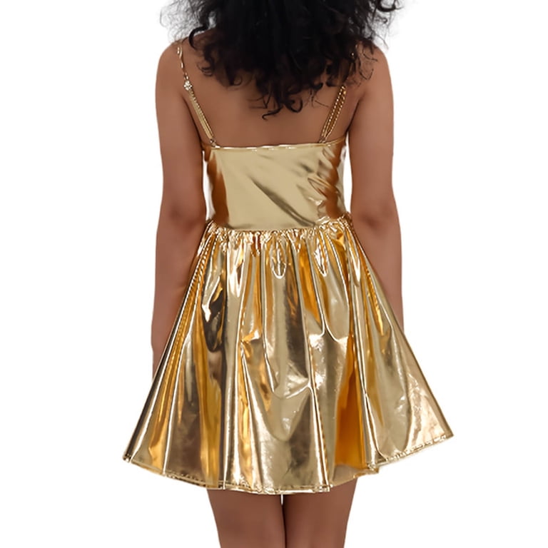 Women's Sequin Dress Hot Gold Leather Solid Color Pleated Skirt Ladies Cape  Dress Ladies Beaded Front Short Long Back Prom Evening Gown Party Dress  Ladies Dress Caps Ladies Wedding Dresses 2017 Ladies -