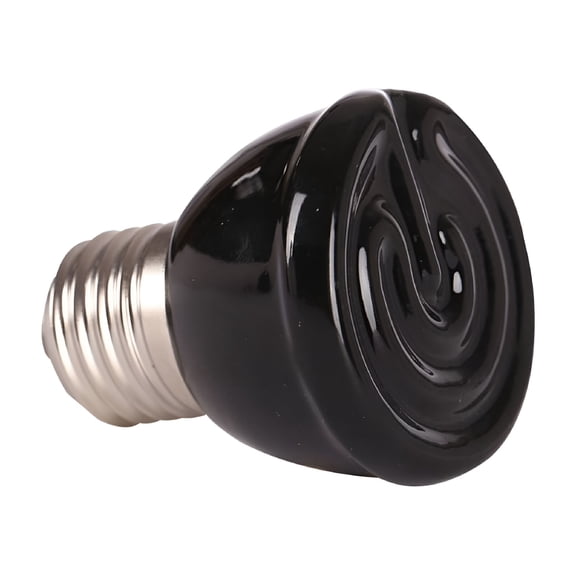 HIBIBUD Ceramic Heat Emitter 100W Reptile Heat Lamp Bulb Chicken Heater Light for Pet Brooder Coop Lizard Turtle Aquarium Snake, No Harm No Light, Black