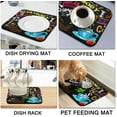 thumbnail image 2 of Coffee Bar Mat Accessories for Countertop Absorbent Hide Stain Rubber Backed Dish Drying Mats for Kitchen Counter Draining Pad Decor Gift Fit Under Coffee Maker Coffee Pot Espresso Machine (18x16in), 2 of 5