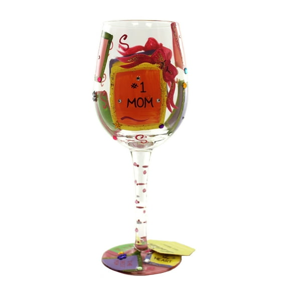 Tabletop #1 Mom Glass Lolita Wine Glass Hand Painted 5533K2