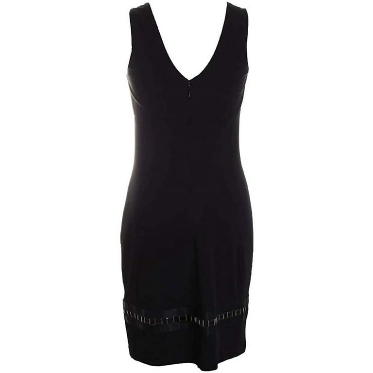 Nicole Miller Artelier BLACK Heavy Jersey V Neck Square Dress US 6 Walmart
