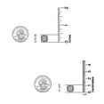 thumbnail image 5 of LeCalla 925 Sterling Silver CZ Classic Square Antique SMALL Stud Earrings Jewelry Gifts for Women and Teen 11MM, 5 of 9