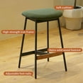 thumbnail image 3 of Topcobe Modern Set of 2 Bar Stools, Counter Height Bar Stools, Soft Fabric Upholstered, Backless for Kitchen, Dining Room Bar Chairs, Modern Furniture for Indoor, Green, 3 of 7