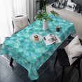 thumbnail image 2 of Green Geometric Rectangle Tablecloth, Farmhouse Abstract Neutral Motifs Waterproof & StainResistant Tablecloth, Washable Oil-proof Table Cover for Dining/Party/Wedding/Camping/Buffet 60x120 In, 2 of 9