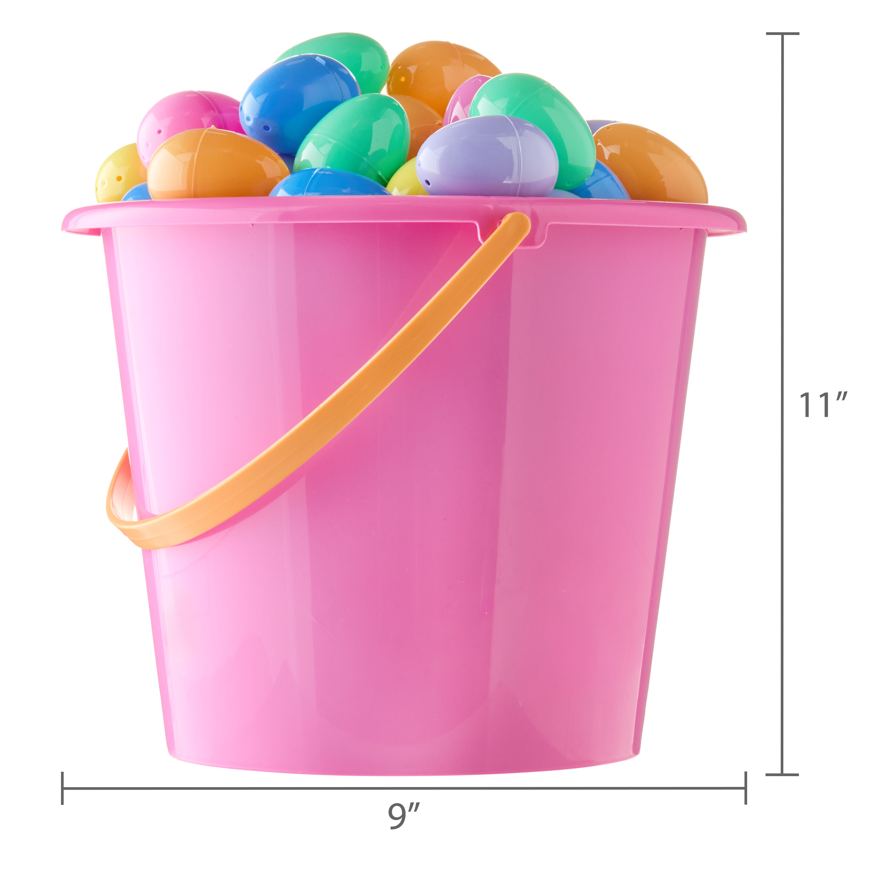 Jumbo Pink Pail Filled with Eggs, Multicolor, 96 Pieces, Easter by Way To Celebrate