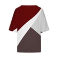 thumbnail image 5 of AKOEE Womens 3/4 Length Plus Size T Shirt Graphic Print Loose Crew Neck Tops Short Sleeve S-5X Casual Large Tees (5X-Large, Wine), 5 of 5