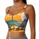 thumbnail image 2 of Balery Vintage Beach Sunset Sujetadores deportivos con espalda cruzada para mujer, acolchados, sin costuras, de alto impacto, ideales para yoga, gimnasio, entrenamiento y fitness.-Small, 2 of 8