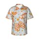 thumbnail image 1 of Fotbe Retro Floral Butterfly Camisa Hawaiana para Hombre Unisex – Camisa Casual de Verano con Botones de Manga Corta de Algodón y Lino,Medium, 1 of 7