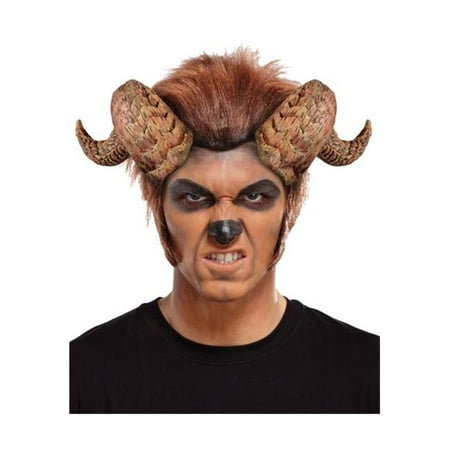 Curled Beast Horns Mens Costume
