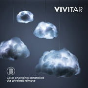 Vivitar RGB Cloud Light, Color Changing LED Night Light with Remote, Kids Bedroom Decor, Teen Girl Gift
