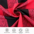 thumbnail image 2 of DriftAway Semi Sheer Buffalo Plaid Check Window Valance Curtains 2 Packs Checkered Rod Pocket Red and Black Valance for Kitchen, Living Room, Bedroom, Farmhouse 52" x16", 2 of 9
