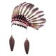 thumbnail image 5 of Tocado de plumas para hombres y mujeres, sombrero de jefe para espectáculos, juegos de rol, fiestas y presentaciones. Rosa, 5 of 8
