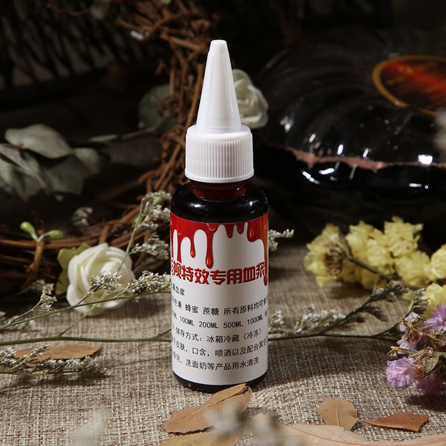 Sangre Falsa de Halloween Maquillaje de Terror Realista Sangre Roja para Efectos Especiales de Teatro de Vampiros Y Zombis ANGGREK Otros