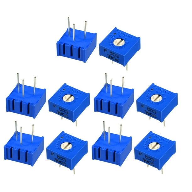 Variable Resistors 50K Ohm Top Adjustable Horizontal Cermet Potentiometer 10Pcs