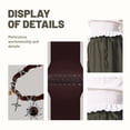 thumbnail image 5 of IROOZIGOTO Womens Renaissance Medieval 4 Piece Costume Set Off Shoulder Short Sleeve Tiered Maxi Skirt with Corset Belt White Olive Green for Cosplay Halloween Party, 5 of 9