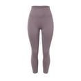 thumbnail image 4 of Pantalones de yoga sin costuras para mujer, color melocotón, de nylon y spandex, de cintura alta, para fitness, running, yoga y uso diario, 4 of 5