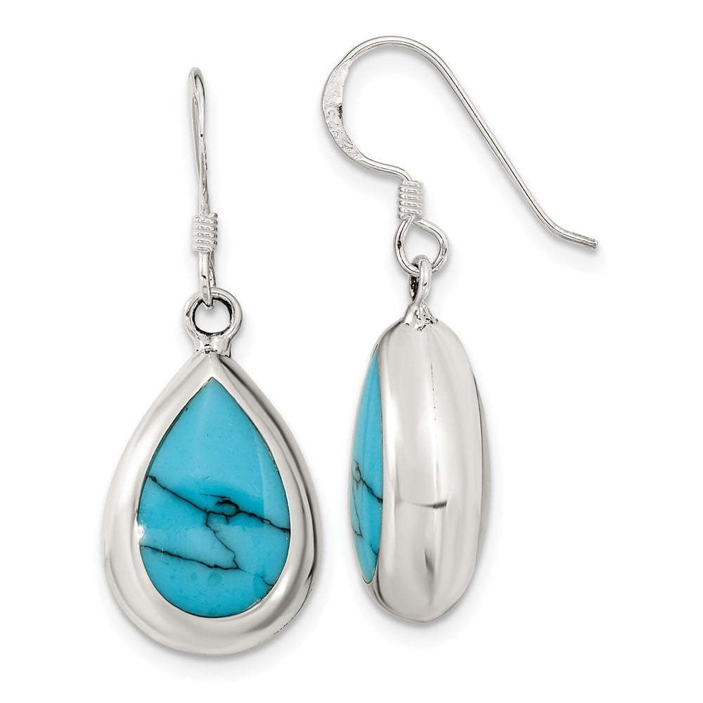 New Barse Sterling Silver & Turquoise Hook Dangle Earrings Signed Sold Out