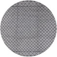 thumbnail image 1 of Ahgly Company Indoor Round Mid-Century Modern Gray Oriental Area Rugs, 4' Round, 1 of 6