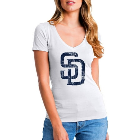 MLB San Diego Padres Women's Short Sleeve Team Color Graphic