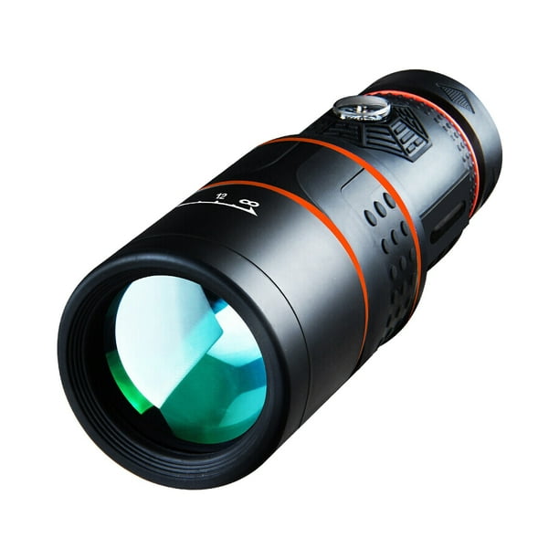 Telescopio monocular 12x50 para exteriores con óptica de enfoque, ideal para adultos y niños, observación de aves, caza, acampada y senderismo.