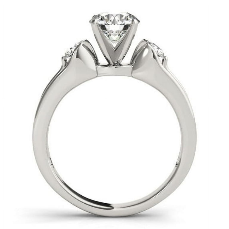 Ariana Jewelry Ct Brilliant Round Cut Three Stone Moissanite