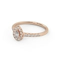 thumbnail image 3 of AFFY Teardrop Halo Solitaire Bridal Engagement Rings for Women, 0.55 Carat (ctw) Pear & Round Cut Lab Grown Diamond Ring In 10K Solid Rose Gold F-G, VS-SI Quality Ring Size-4.5, 3 of 6