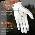 thumbnail image 6 of Copper Tech Plus Golf Gloves Men (2nd Gen) | Copper Compression Joint Support Golf Glove (White/Silver, XX-Large, Right), 6 of 7
